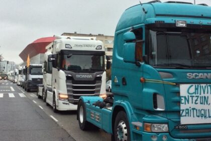 Camionada transportistas navarros