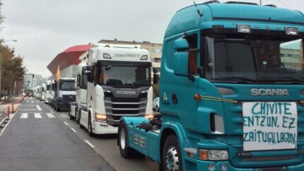 Camionada transportistas navarros