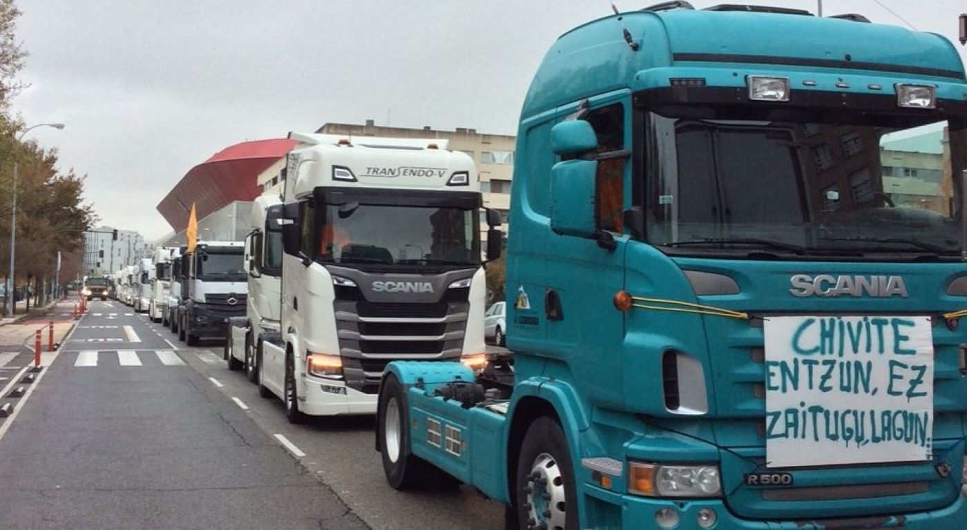 Camionada transportistas navarros