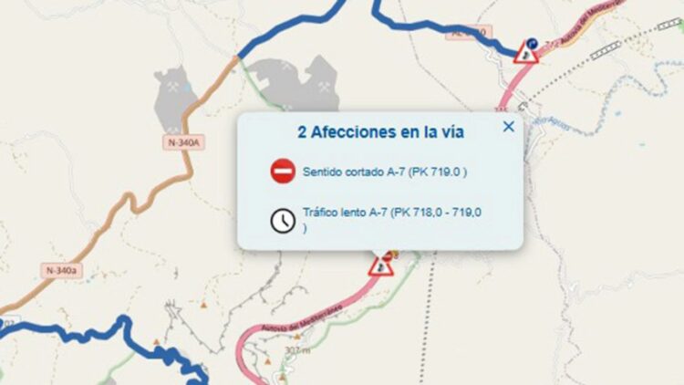 Fallece un camionero en la colisión entre dos camiones en la A-7 en Almería