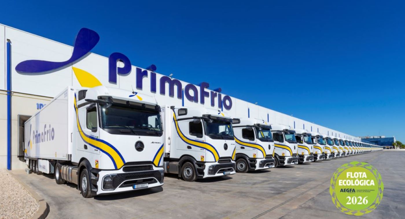 Primafrio renueva por quinta vez el certificado Flota Ecológica de AEGFA. Foto: Primafrio Primafrio renueva por quinta vez el certificado Flota Ecológica de AEGFA