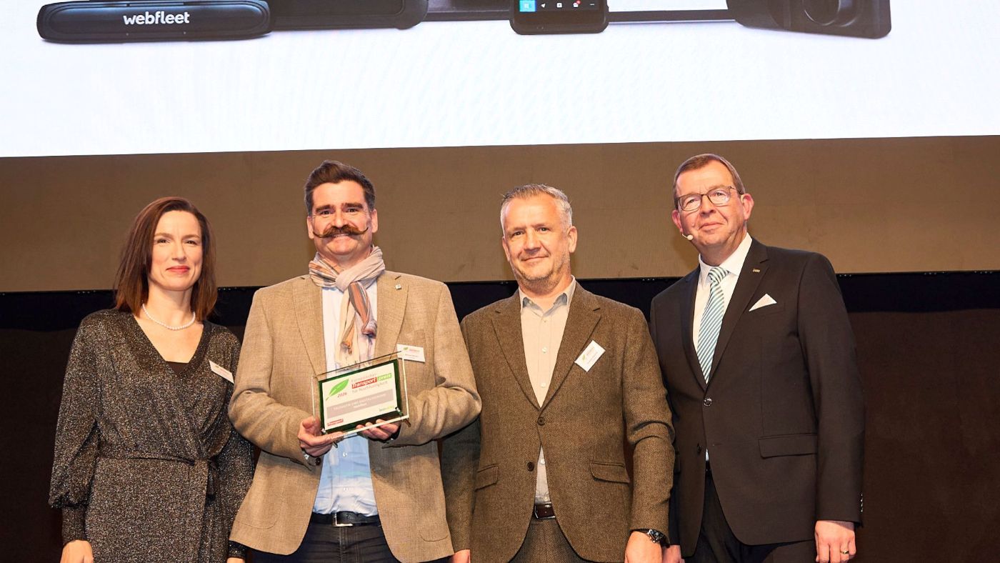 Webfleet celebra los premios que ha recibido en Europa. Foto: HUSS Verlag/Webfleet Webfleet celebra los premios que ha recibido en Europa