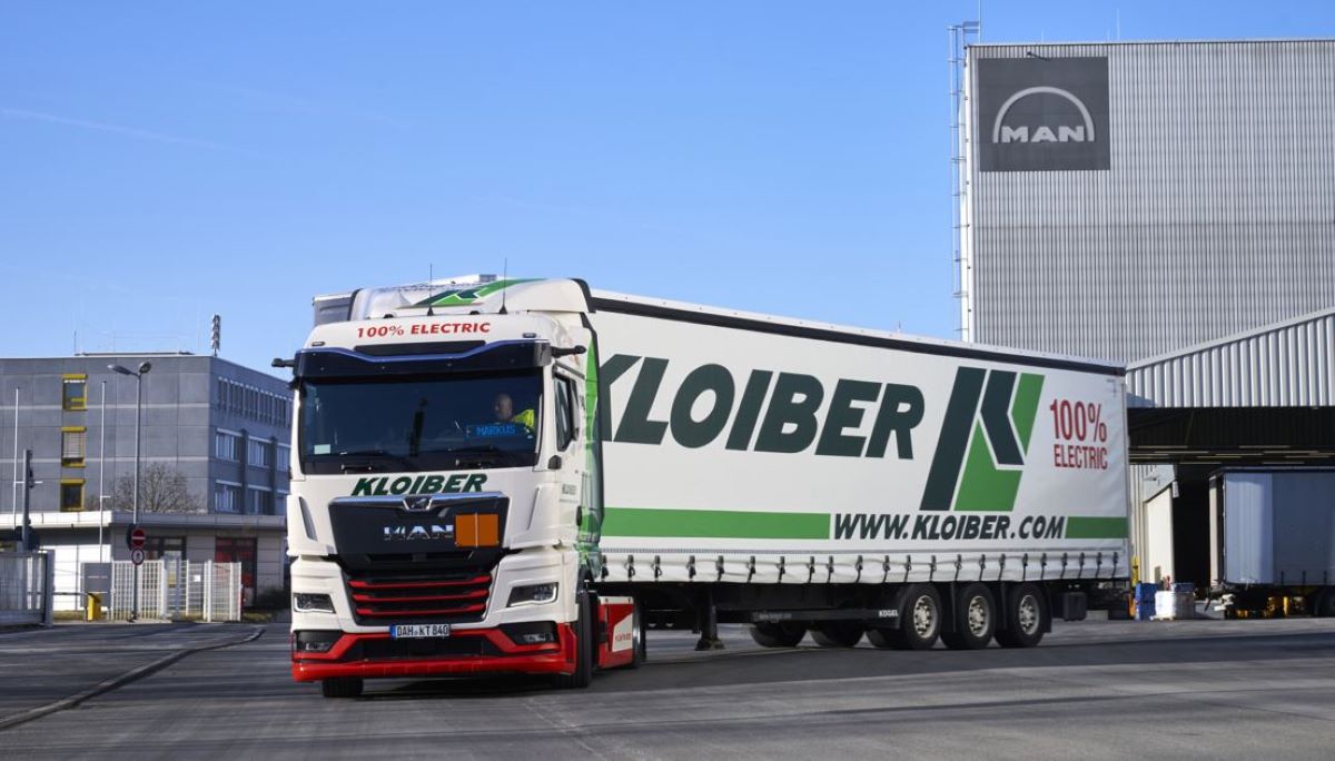 Kloiber comienza el transporte con el primero de 15 camiones eléctricos para MAN