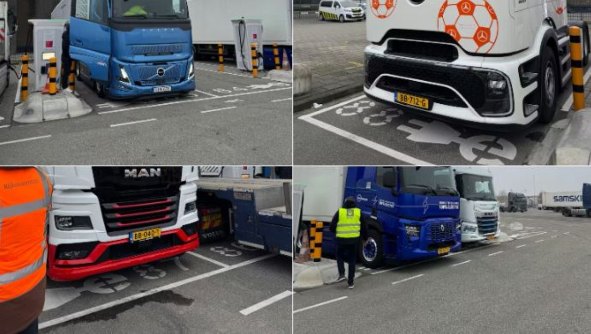 ¿Cómo funciona la carga de camiones eléctricos en invierno? Fotos: Rijkswaterstaat ¿Cómo funciona la carga de camiones eléctricos en invierno?