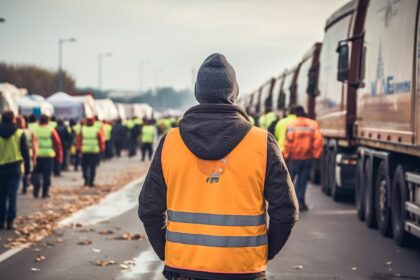 Las empresas de transporte francesas piden protección por las protestas de los agricultores