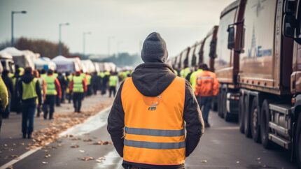 Las empresas de transporte francesas piden protección por las protestas de los agricultores
