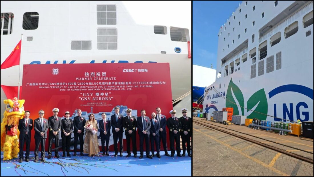 Foto: GNV GNV recibe el GNV Aurora, su segundo buque propulsado a GNL