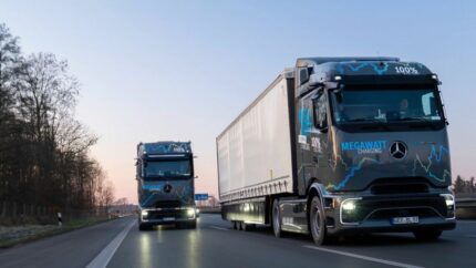 Mercedes-Benz pone a prueba la carga de megavatios del eActros 600 de Alemania a Suecia