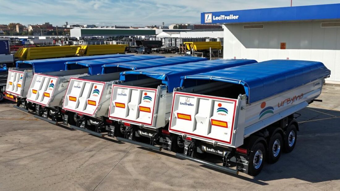 Urbyma incorpora a su flota 8 semirremolques basculantes Lecitrailer. Foto: Lecitrailer Urbyma incorpora a su flota 8 semirremolques basculantes Lecitrailer