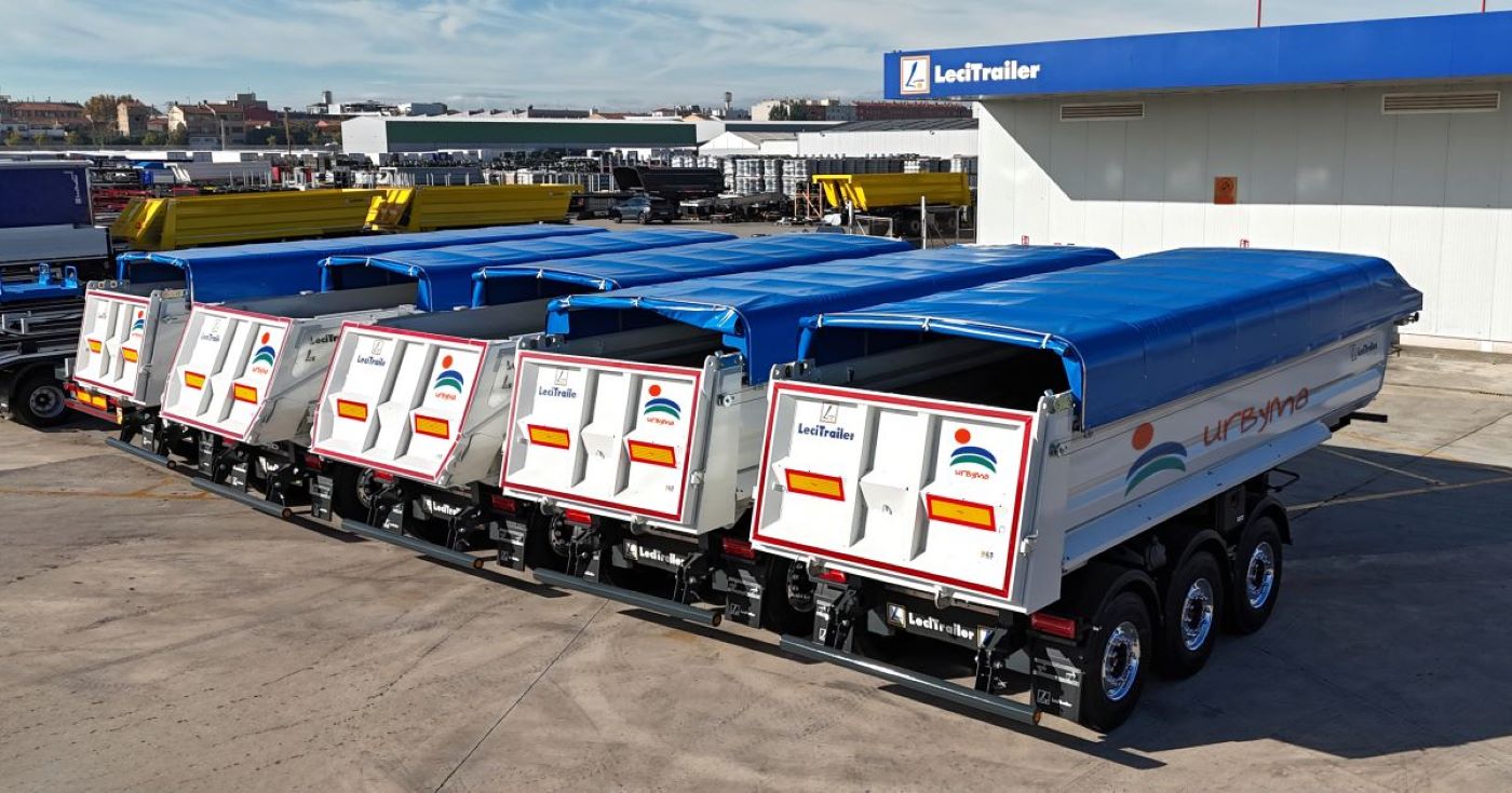Urbyma incorpora a su flota 8 semirremolques basculantes Lecitrailer