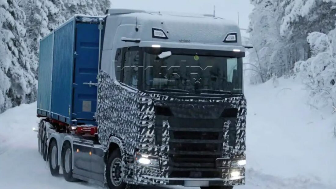 El prototipo del nuevo Scania aparece en pruebas en Europa.