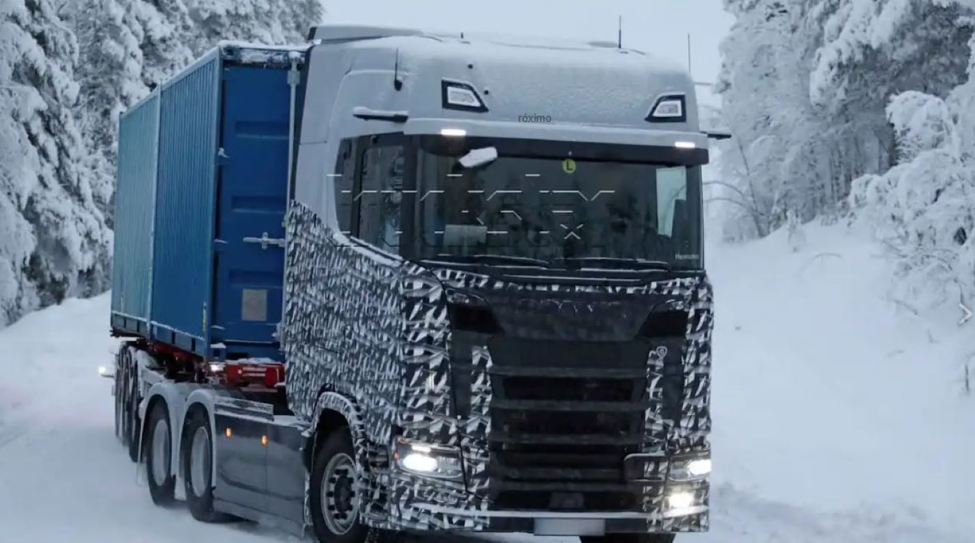 El prototipo del nuevo Scania aparece en pruebas en Europa.