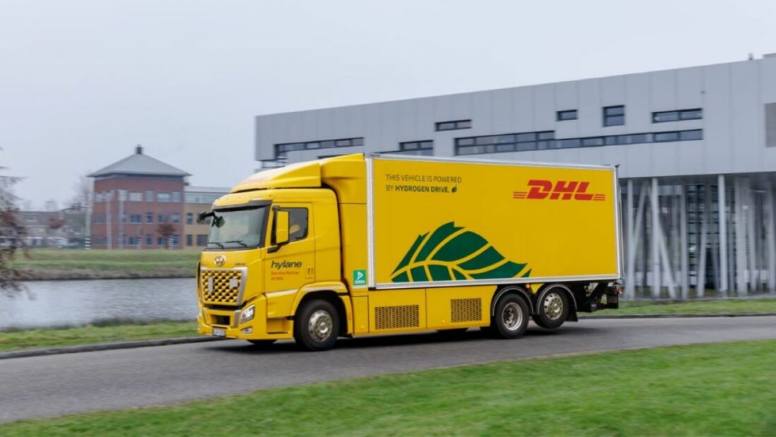 DHL reparte con el primer camión de hidrógeno en los Países Bajos