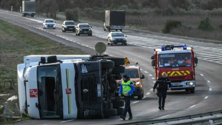Francia alerta de interrupciones al tráfico de camiones por la tormenta Nils