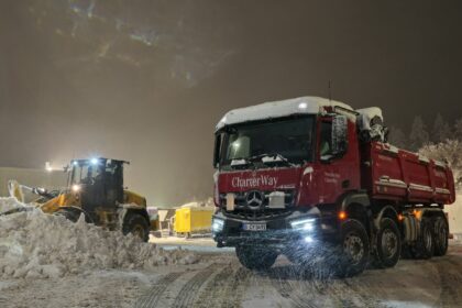 El Mercedes-Benz Arocs en Snow Operations en la Copa del Mundo de Biatlón 2026