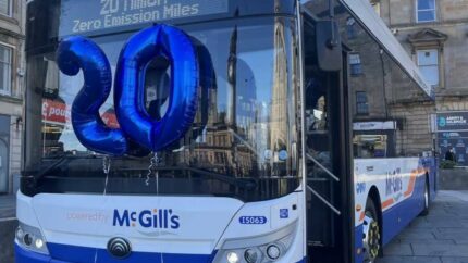 McGill's alcanza más de 32 millones de kilómetros recorridos con autobuses eléctricos