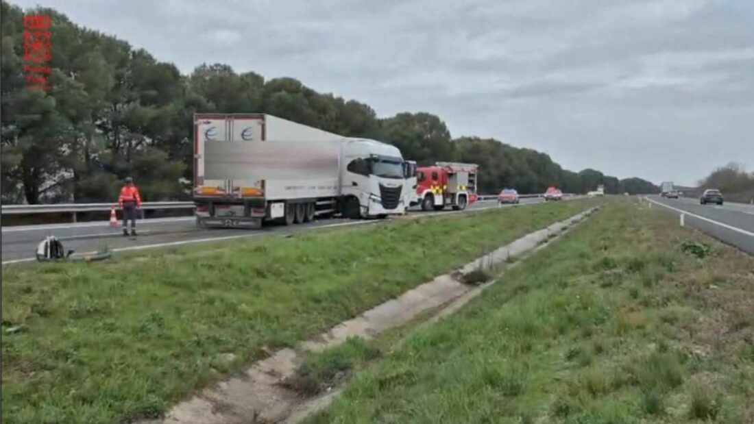 Herido un camionero en un accidente en la AP-15