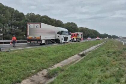 Herido un camionero en un accidente en la AP-15