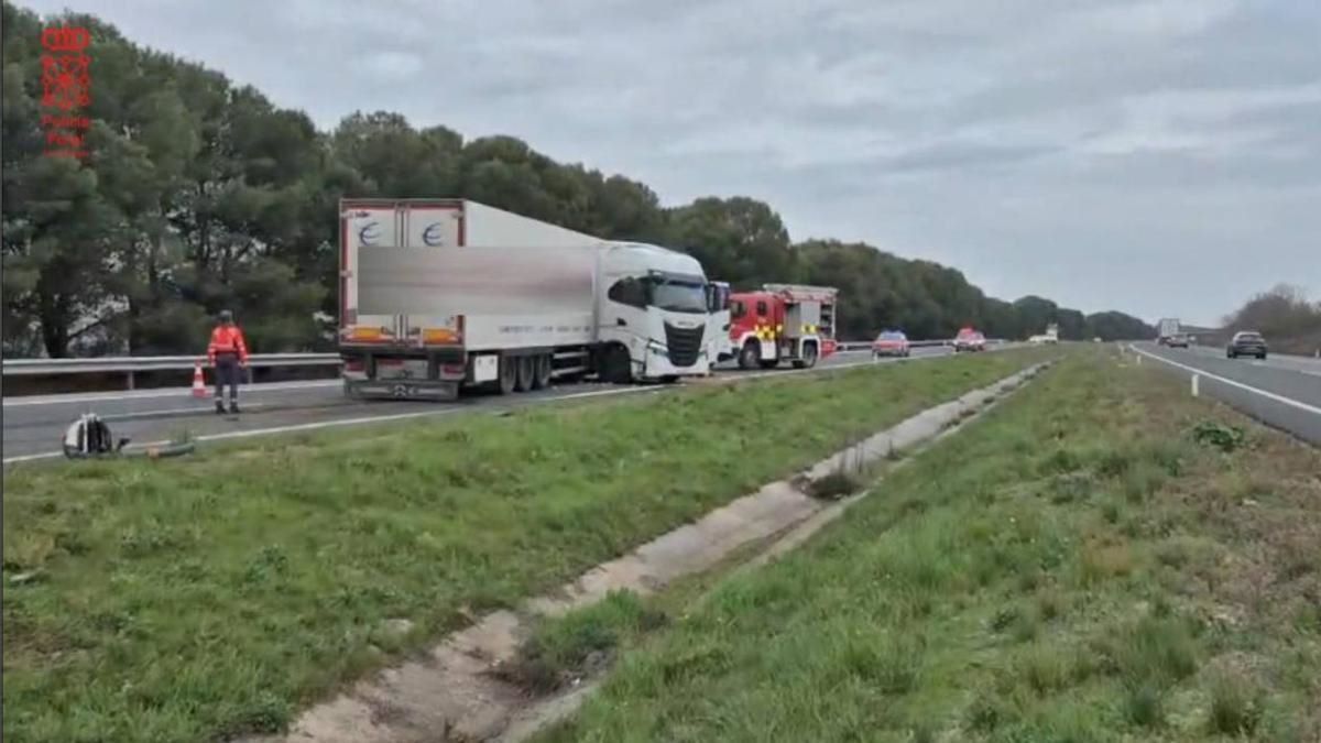 Herido un camionero en un accidente en la AP-15