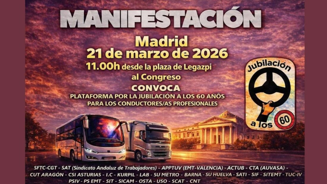 La Plataforma por la Jubilación a los 60 años convoca una manifestación en Madrid
