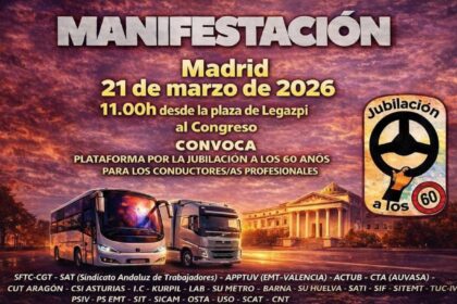 La Plataforma por la Jubilación a los 60 años convoca una manifestación en Madrid