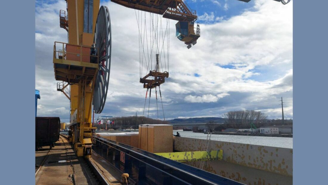 Rhenus completa un transporte multimodal transatlántico sostenible incorporando vías navegables europeas