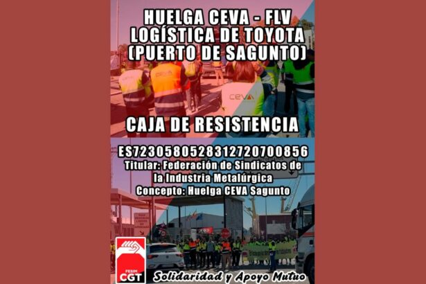 Se mantiene la huelga en CEVA FVL en el Puerto de Sagunto ante la falta de acuerdo