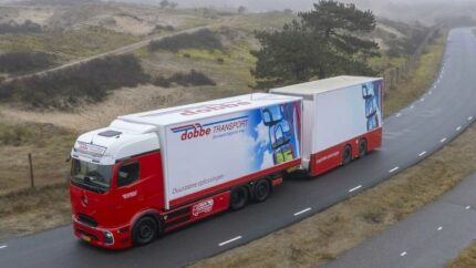 Dobbe Transport realiza transporte de larga distancia en el Benelux con el eActros 600