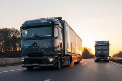 Mercedes-Benz eActros 600 ofrece información clave para la carga en operaciones de larga distancia