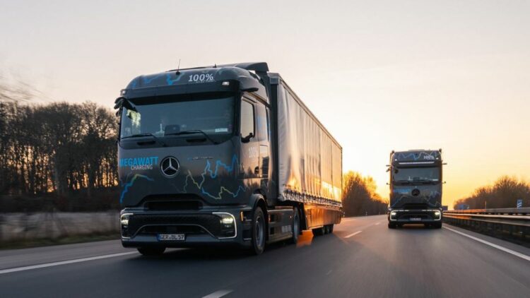 Mercedes-Benz eActros 600 ofrece información clave para la carga en operaciones de larga distancia