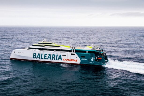 Baleària inicia las pruebas de navegación del fast ferry Mercedes Pinto