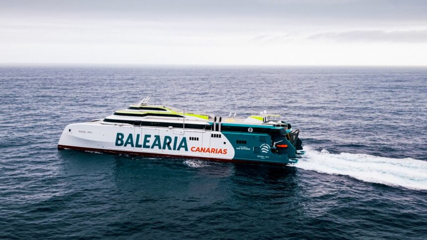 Baleària inicia las pruebas de navegación del fast ferry Mercedes Pinto