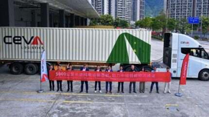CEVA Logistics y Lenovo realizan un transporte con un camión eléctrico a lo largo del corredor China-Kazajistán