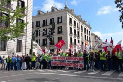 Los conductores profesionales se manifestaron en Santander por la jubilación anticipada
