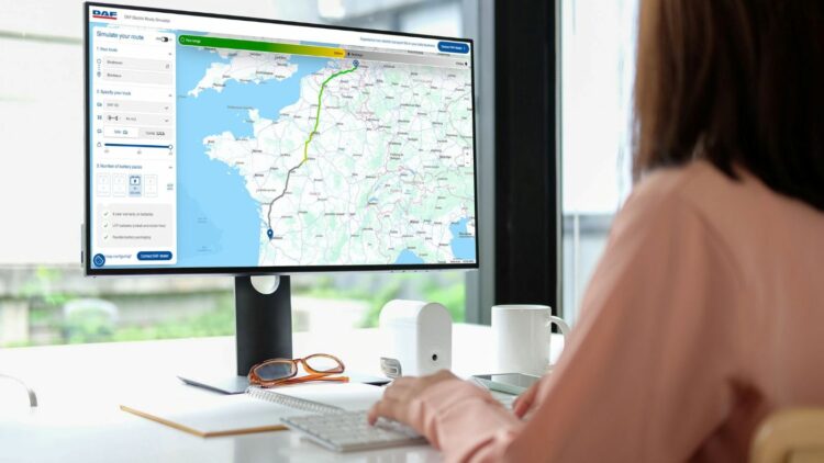DAF presenta un simulador de rutas interactivo para el despliegue de camiones eléctricos