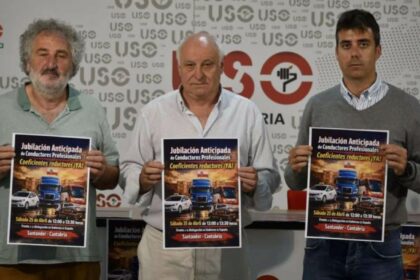 USO, SCAT, CNT y CGT en Cantabria llaman a la movilización a los conductores por el bloqueo de la jubilación anticipada