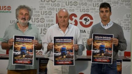 USO, SCAT, CNT y CGT en Cantabria llaman a la movilización a los conductores por el bloqueo de la jubilación anticipada