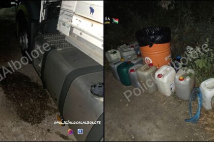 La Policía Local frustra el robo de gasóleo de un camión en Albolote, Granada