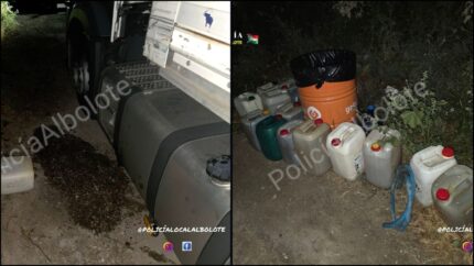 La Policía Local frustra el robo de gasóleo de un camión en Albolote, Granada