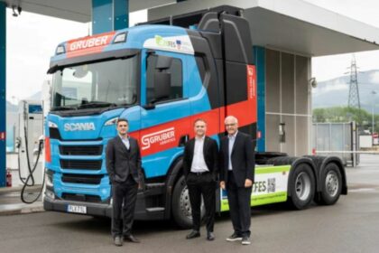 Scania y Gruber Logistics prueban el primer camión de hidrógeno en Italia