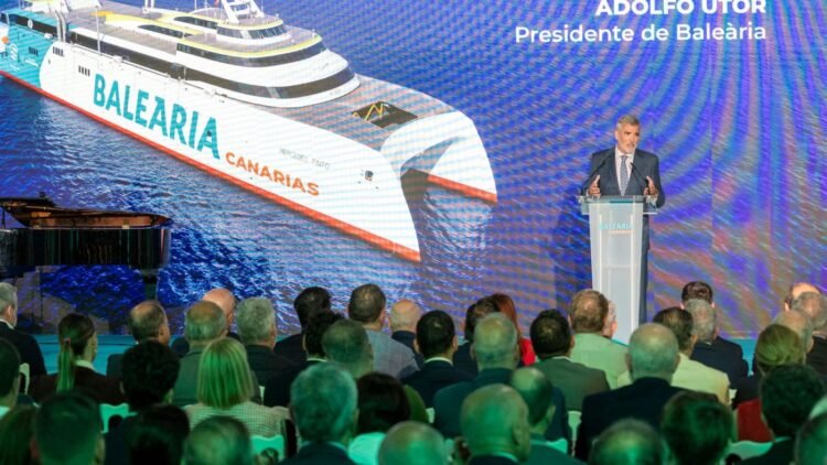 Baleària Canarias presenta el nuevo ‘fast ferry Mercedes Pinto’ que mejora la conectividad entre las islas