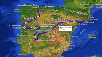 Daimler Truck Iberia estará con los camiones eléctricos en ruta con el reto "eActros 600 Conexión Iberia"