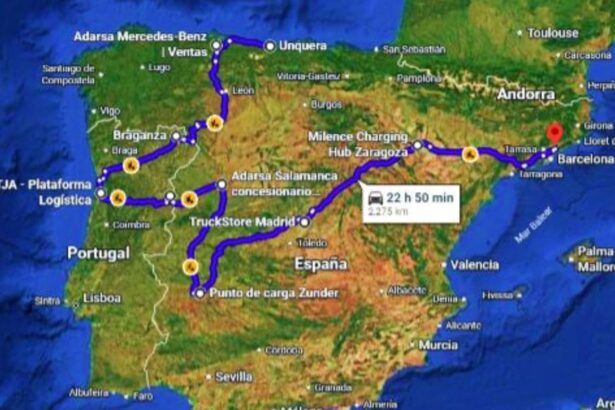 Daimler Truck Iberia estará con los camiones eléctricos en ruta con el reto "eActros 600 Conexión Iberia"