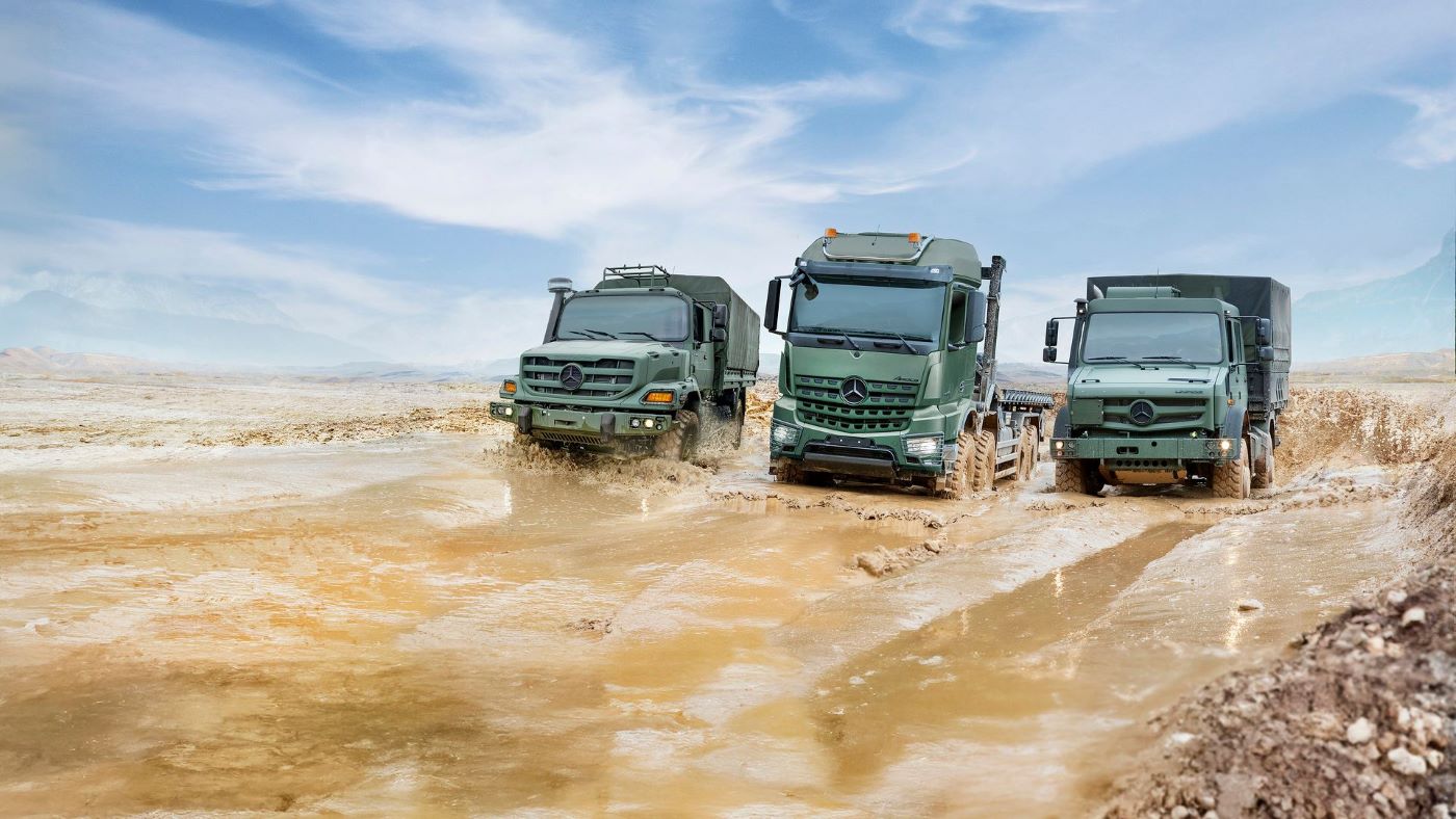 Daimler Truck presenta su gama de camiones para la defensa en Eurosatory 2026.