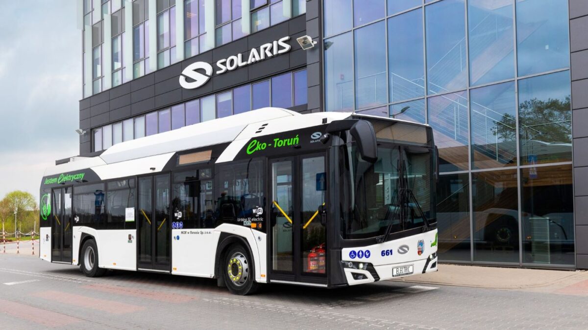 MZK Toruń incorpora a su flota 40 autobuses eléctricos Solaris. Foto: Solaris MZK Toruń incorpora a su flota 40 autobuses eléctricos Solaris