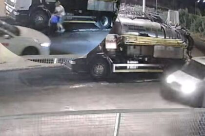 Las cámaras de seguridad graban el robo de gasóleo de un camión aparcado