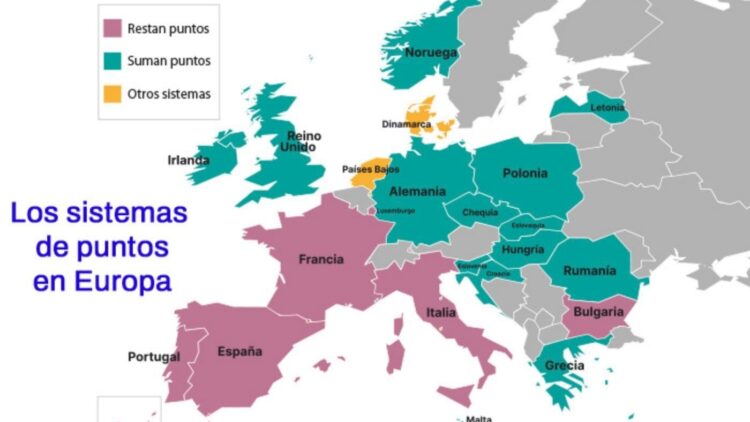 ¿Cómo es el permiso de conducir por puntos en Europa?