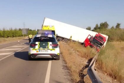 Detenido un camionero accidentado en Zaidín por septuplicar la tasa de alcohol