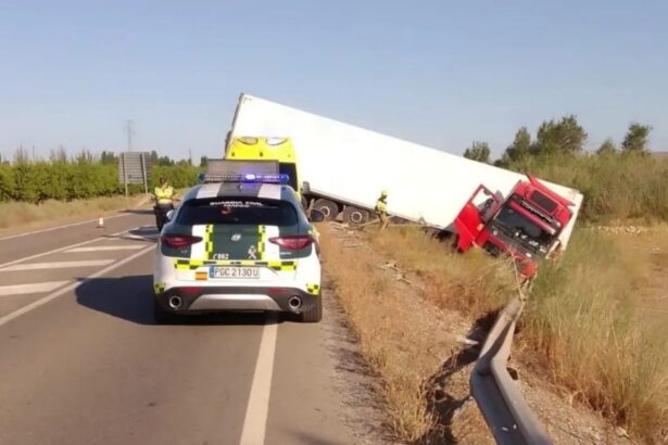 Detenido un camionero accidentado en Zaidín por septuplicar la tasa de alcohol